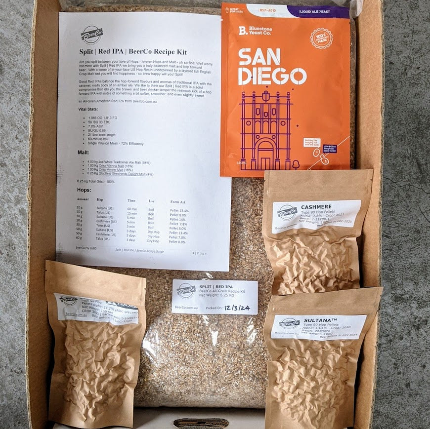 Split | Red IPA | BeerCo All Grain Brewers Recipe Kit - Image 4