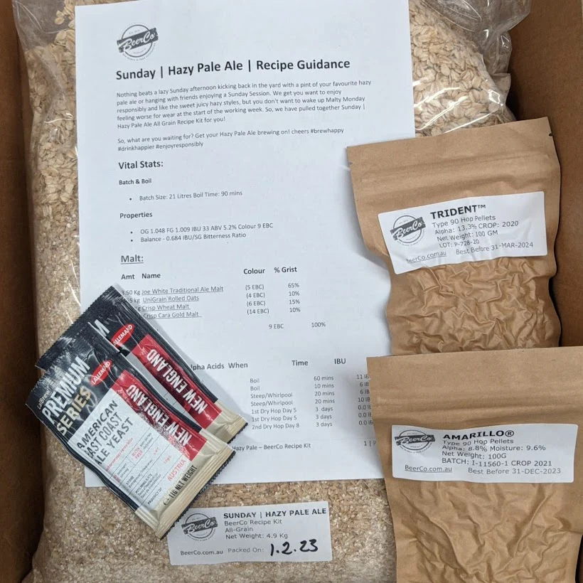 Sunday | Hazy Pale Ale | BeerCo All Grain Brewers Recipe Kit - Image 3