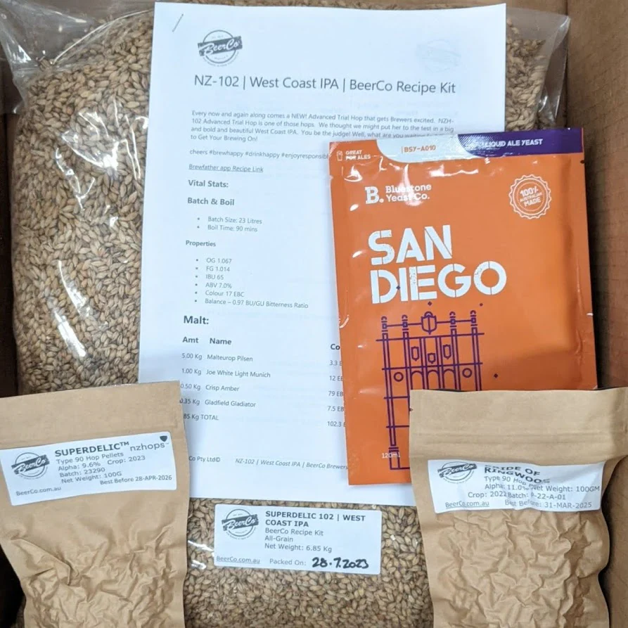 Superdelic | West Coast IPA | BeerCo All Grain Brewers Recipe Kit - Image 3