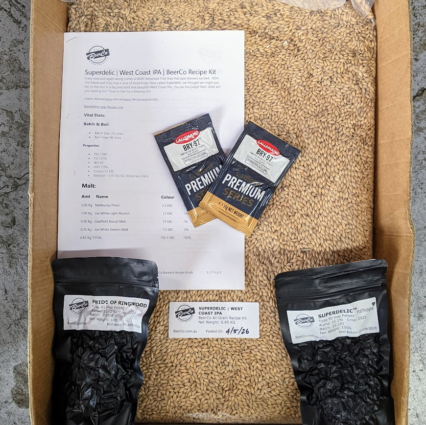 Superdelic | West Coast IPA | BeerCo All Grain Brewers Recipe Kit - Image 4