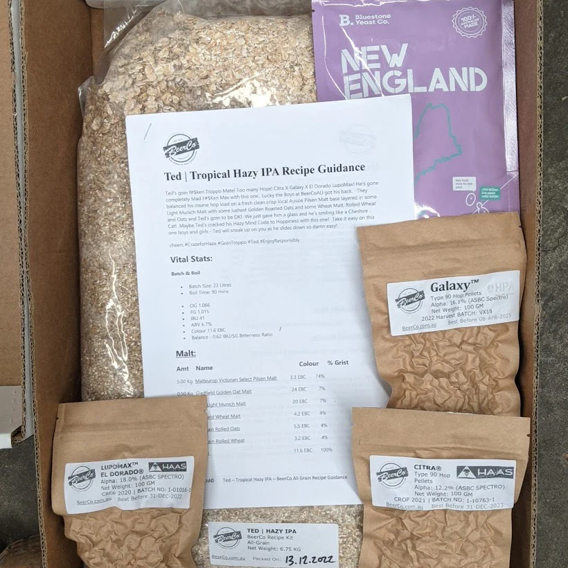 Ted | Troppo Hazy IPA | BeerCo All Grain Brewers Recipe Kit - Image 3
