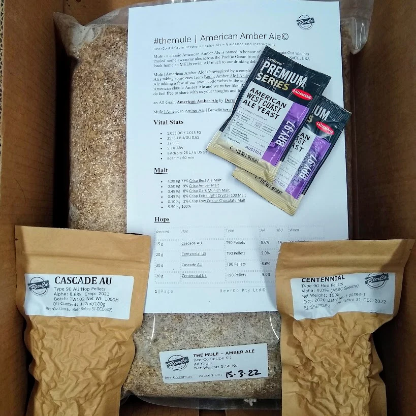 The Mule | American Amber Ale | BeerCo All Grain Brewers Recipe Kit - Image 3