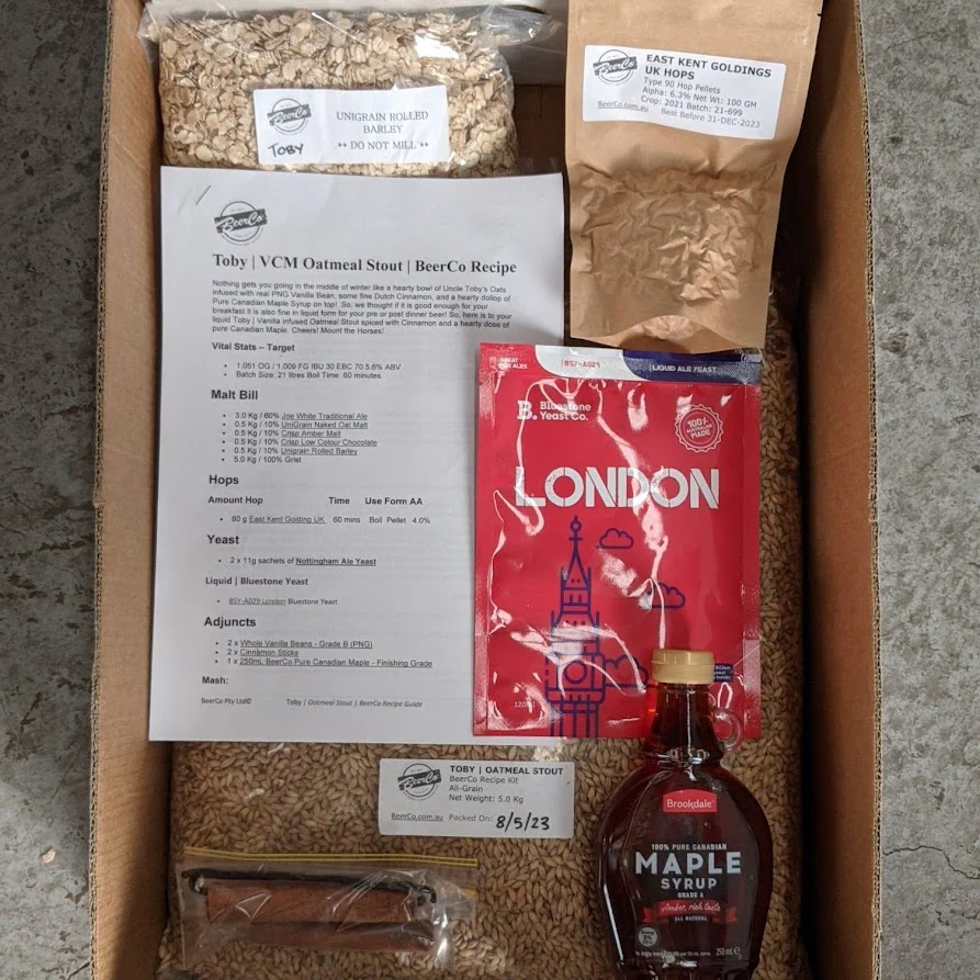 Toby | Vanilla Cinnamon Maple Oatmeal Stout | All Grain Brewers Kit - Image 2