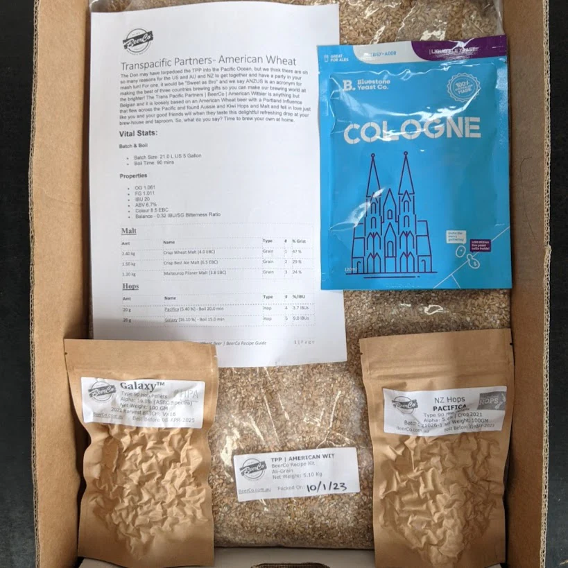 Trans Pacific Partners | American Wheat | BeerCo All Grain Brewers Recipe Kit - Image 2