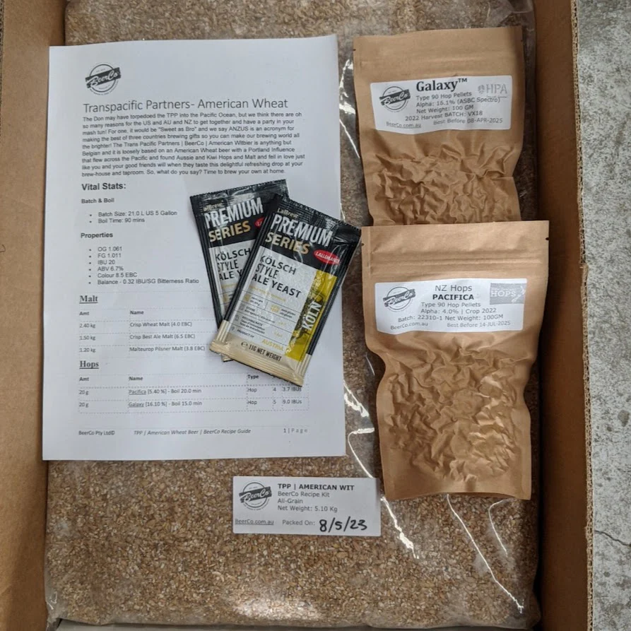 Trans Pacific Partners | American Wheat | BeerCo All Grain Brewers Recipe Kit - Image 3