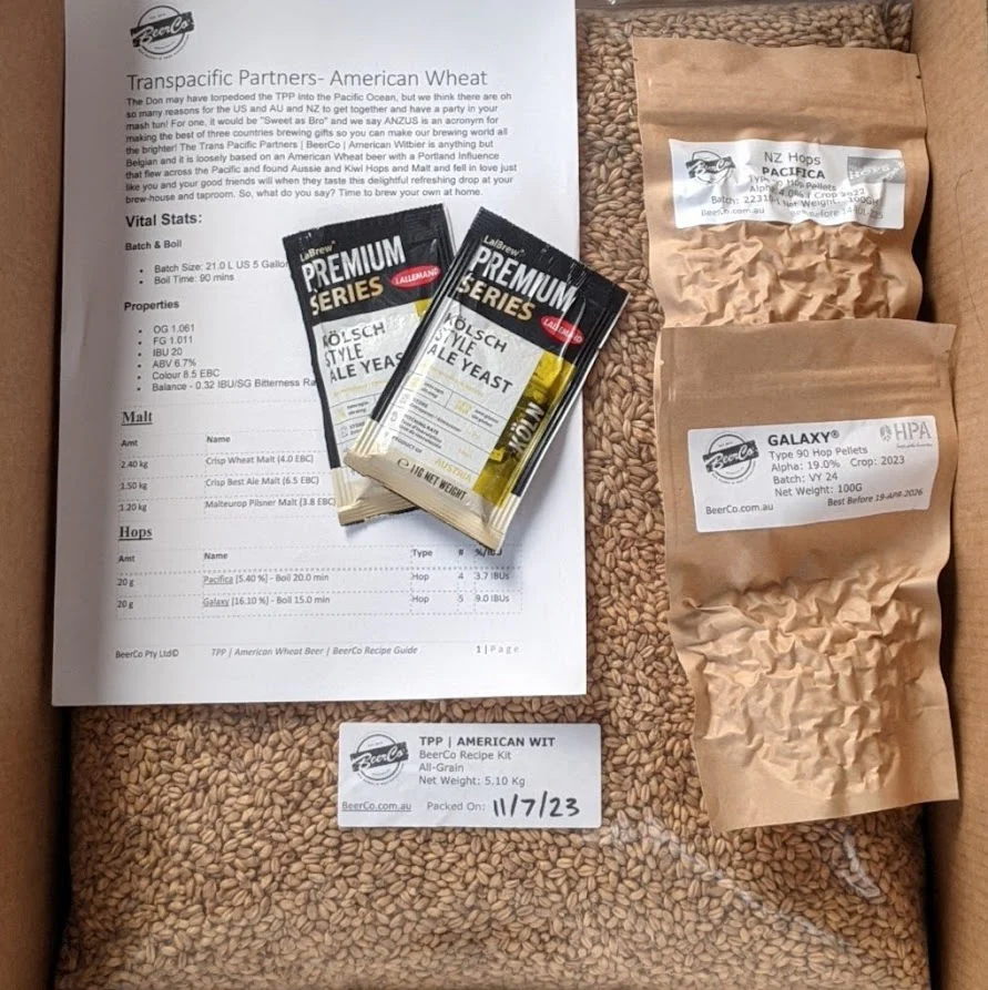 Trans Pacific Partners | American Wheat | BeerCo All Grain Brewers Recipe Kit - Image 4