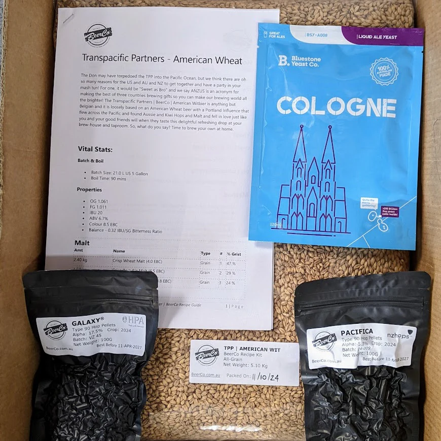 Trans Pacific Partners | American Wheat | BeerCo All Grain Brewers Recipe Kit - Image 5