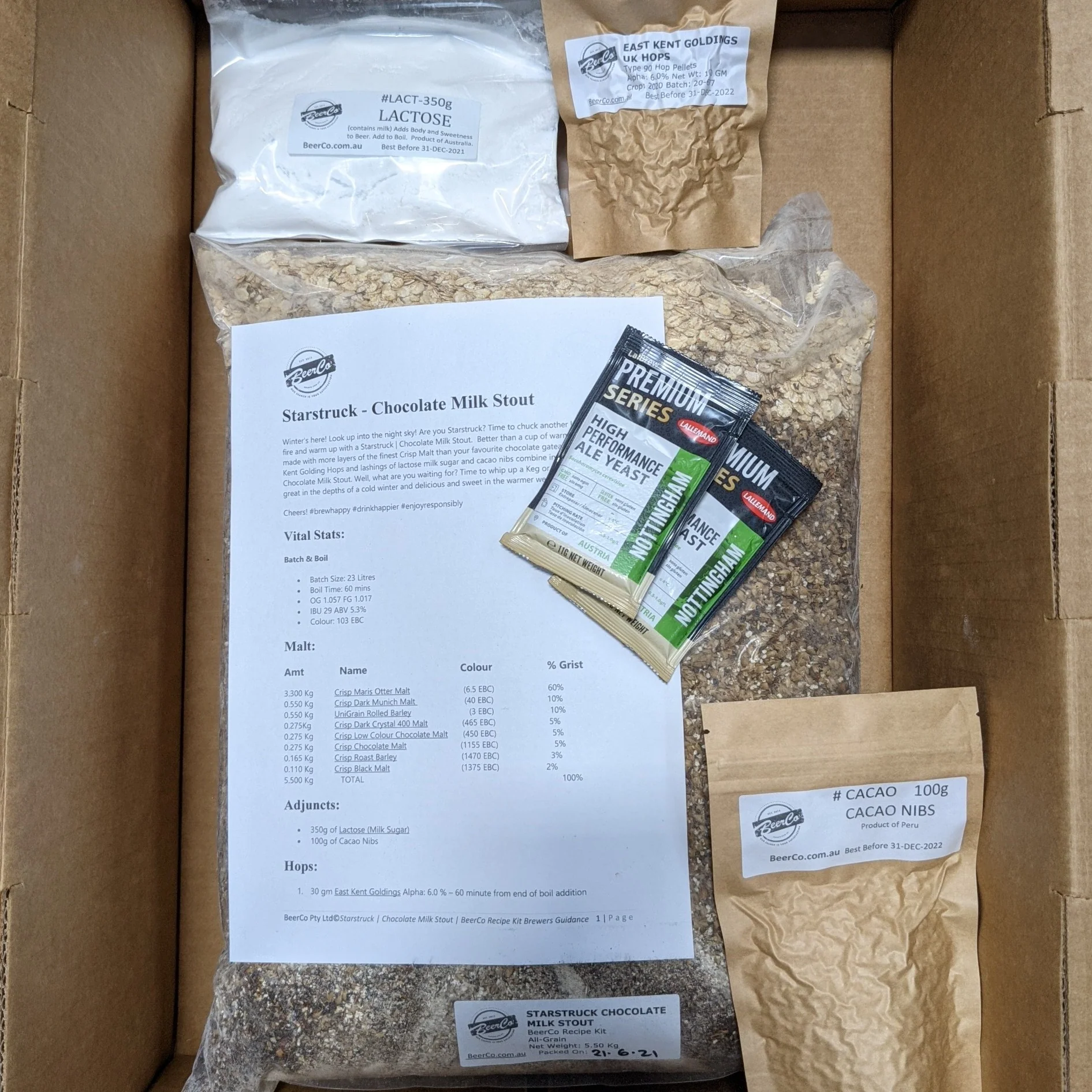 Starstruck | Chocolate Milk Stout | BeerCo All Grain Brewers Recipe Kit - Image 3